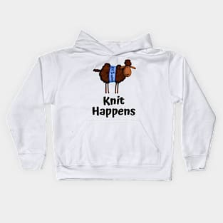 Knit Happens (Dark Sheep) Kids Hoodie